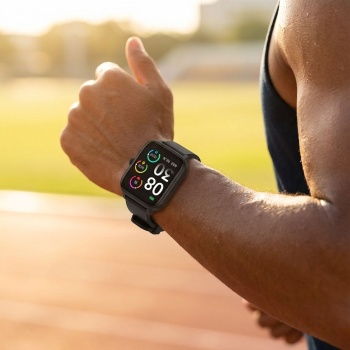 Wasserdichte GPS Smartwatch mit Telefonfunktion, Schwarz: Messen Sie Herzfrequenz & Blutsauerstoff präzise - Top Fitnessuhr für Sport & Alltag