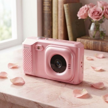Digitalkamera 48MP & Full HD 1080p Foto-Apparat Rosa, mit 2.8" LCD Display, 16x Zoom - kompakter Begleiter für scharfe Reise-Fotos & Familien-Videos
