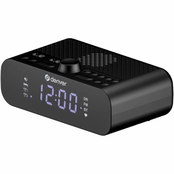 Preview: DAB+ Radiowecker mit Bluetooth 5.0, FM-Tuner, 3,5 Zoll LED Display, USB-C Ladeanschluss, 2 Weckzeiten, Snooze & Sleep Timer, Digitalradio, Schwarz