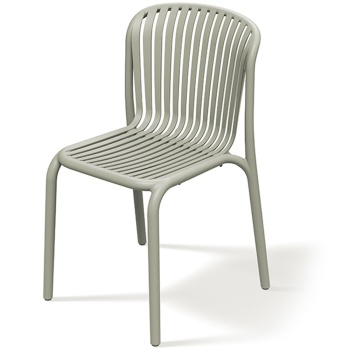 Preview: Ergonomisches Balkonset: 2 Gartenstühle stapelbar & ein moderner Beistelltisch, Beige – aus robustem Kunststoff, wetterfest, stilvoll & stabil 