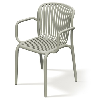 Preview: Gartenmöbel-Set, Beige: 2 bequeme Stühle & ein stabiler Beistelltisch - modernes Balkon-Set, wetterfest, leicht & ergonomisch für draussen