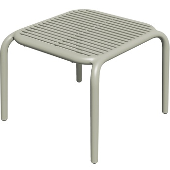 Preview: Stabiler Beistelltisch, Beige – Kompakter Gartentisch aus Kunststoff für Balkon, Terrasse & Heim – Leichter Kaffeetisch für Outdoor & Indoor