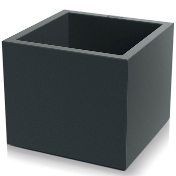Preview: Blumentopf Quadratisch 47cm in Anthrazit, Pflanzkasten 51L aus Kunststoff für Innen & Aussen, Frostsicher & UV-Beständig, Leichtgewicht