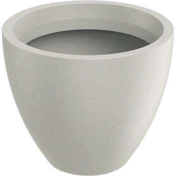 Preview: Moderner Pflanzkübel Rund Ø58cm in Sand, Blumentopf 86L aus Kunststoff für Innen & Aussen, Frostsicher & UV-Beständig, Leichtgewicht
