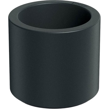 Preview: Moderner Blumentopf Rund Ø38cm in Anthrazit, Pflanzkübel 19L aus Kunststoff für Innen & Aussen, Frostsicher & UV-Beständig, Leichtgewicht