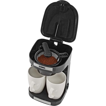 Preview: Kompakte Filter-Kaffeemaschine mit Abschalt-Automatik, inkl. 2 Tassen – ideal für Zuhause & Büro, aromatischer Kaffeegenuss, 450 W, platzsparend