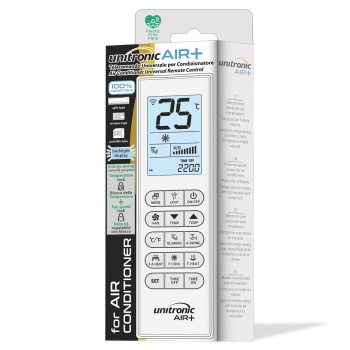 Preview: Universelle Fernbedienung für Klimaanlagen, LCD Beleuchtung, Timer, Hotelfunktion mit Sperre, Ersatzfernbedienung für alle gängigen Marken AC