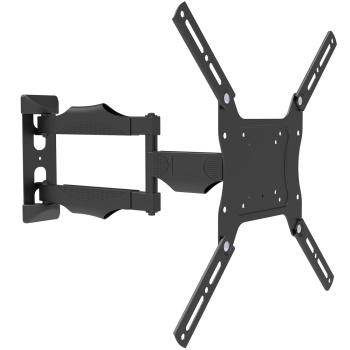 Stabile TV Wandhalterung schwenkbar & neigbar, universal für 26-42 Zoll Fernseher - flexibler Wandabstand bis 50cm, max 30kg, Schwarz