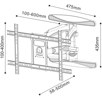 Preview: Robuste TV Wandhalterung 40-80 Zoll schwenkbar & neigbar – Universeller Premium Halter für sicheren Halt & perfektes Heimkino-Erlebnis