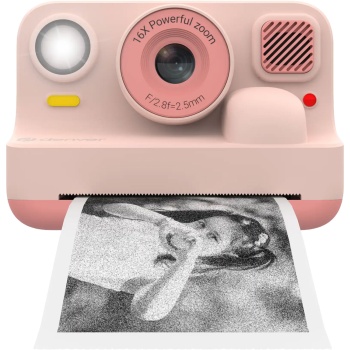 Preview: Kinder-Druckkamera mit Bluetooth, Rosa: Sofortbildkamera mit Thermodruck für Smartphone-Fotos, Full-HD-Video & 48MP Selfie-Linse