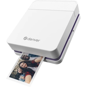 Preview: Mobiler Bluetooth Farbdrucker – Tragbarer Mini Fotodrucker für Fotos, Sticker & Tattoos, inkl. Akku & App, für iOS & Android, Weiss