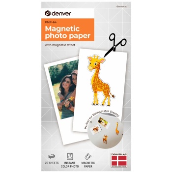 Magnetisches Fotopapier für CH12512 Bluetooth Farbdrucker – 20 Stück Magnetfotopapier - Perfekt für den Kühlschrank