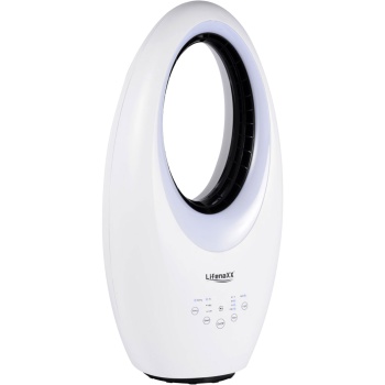 Preview: Rotorloser Ventilator mit LED: Moderner Turmventilator mit Fernbedienung, Oszillation & Timer - Perfekt für kühle Tage