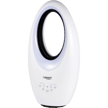 Preview: Rotorloser Ventilator mit LED: Moderner Turmventilator mit Fernbedienung, Oszillation & Timer - Perfekt für kühle Tage