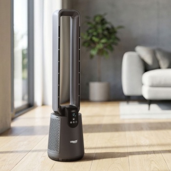 Preview: Rotorloser Turmventilator mit HEPA-Filter & Ionisator - Effizienter Luftreiniger, 12 Stufen, Oszillation & Fernbedienung, 27W