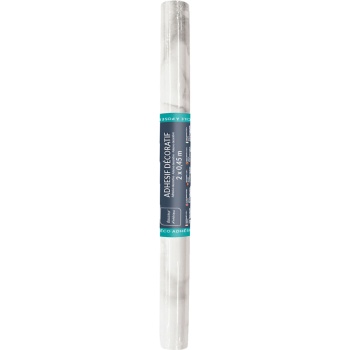 Preview: Hochwertige Klebefolie Weisser Marmor – Moderne Dekofolie, selbstklebend, 45cmx200cm