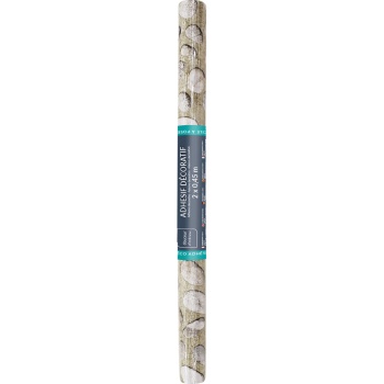 Preview: Moderne Klebefolie mit Kieselsteinmuster, grau – Hochwertige Dekofolie, selbstklebend, 45cmx200cm