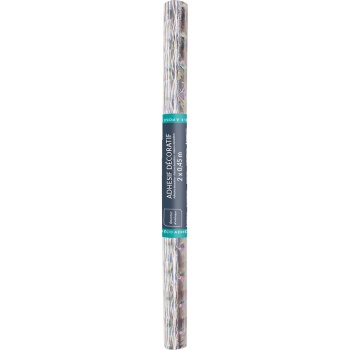 Preview: Minimalistische Klebefolie mit Karomuster, silber – Hochwertige Dekofolie, selbstklebend, 45cmx200cm