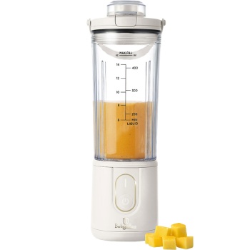 Preview: Tragbarer Akku Standmixer & Smoothie Maker kabellos: Leistungsstarker Mini Blender für frische Shakes, Säfte - ideal für Sport, Arbeit & Reisen