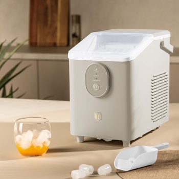 Preview: Eiswürfelmaschine - Kompakter Ice Maker Retro-Design mit 0,8L Wassertank & 120W - 12kg Eis in 24h - Inklusive praktischer Eisschaufel, Creme