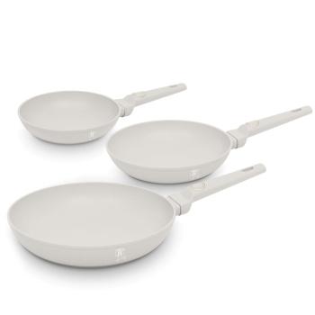 Preview: Bratpfannen-Set 3-teilig Ø 20/24/28cm - Induktion & alle Herde - TitaniumPro-Antihaft, Soft-Touch-Griffe - Sahara/Beige - PFOA/Blei/Cadmiumfrei