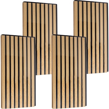 Preview: 16er-Set Wandpaneele 60x30 cm in edler Holzoptik – Akustik-Wandverkleidung aus MDF & PET – Nachhaltiges Design FSC-zertifiziert für eine moderne Raumgestaltung