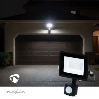 Preview: LED Flutlichtstrahler mit Bewegungssensor – 1620 Lumen Aussenstrahler - 4000K - Verstellbarer Wandstrahler IP44 – 3x8m Erfassung