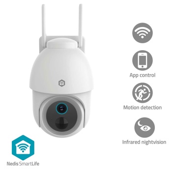 Preview: 4K Wi-Fi Outdoor Kamera mit Akku & Solar-Option, PTZ 355° Schwenkbar, Farb-Nachtsicht, Flutlicht, Sirene, IP65 Wasserdicht & Alexa/Google Support