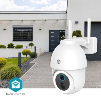 Preview: 4K Wi-Fi Outdoor Kamera mit Akku & Solar-Option, PTZ 355° Schwenkbar, Farb-Nachtsicht, Flutlicht, Sirene, IP65 Wasserdicht & Alexa/Google Support