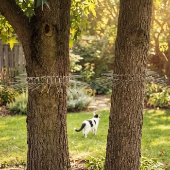 Preview: 2er-Set Katzenabwehrgürtel: Effektiver Katzenschreck & Kletterschutz für Bäume – Sicherer Vogelschutz für Nistkasten & Nest, bis 74cm