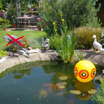 Preview: Vogelschreck Ballon 2er-Set: Effektive Vogelabwehr & Reiherabwehr für Garten, Teich, Balkon & Baum – Flexibler Schutz