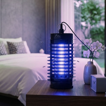 Effektive UV LED Mückenlampe & Fliegenfalle fürs Zimmer 25m² - Kompakte elektrische Insektenfalle für die Wohnung