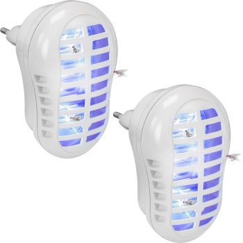 2er-Set Elektrische Fruchtfliegenfalle UV Stecker – Effektiver Obstfliegen Vernichter, Insektenlampe für Küche & Innenraum - Insektizidfrei