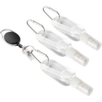 Wespenabwehr Sprühflasche 3er Set mit Karabiner & 65cm Abrollclip - Natürliche Wespenvertreibung ohne Chemie mit Wasser für unterwegs