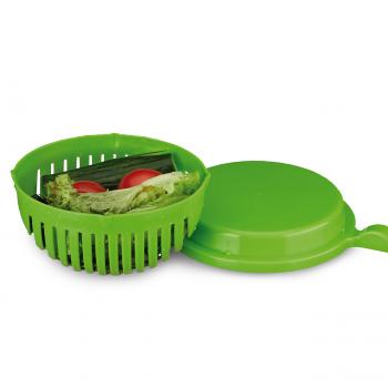 Obst- und Gemüseschneider aus Kunststoff - Schnelle, sichere Salatzubereitung mit Schüssel - Spülmaschinengeeignet - 10x22,5x10 cm - BPA-frei