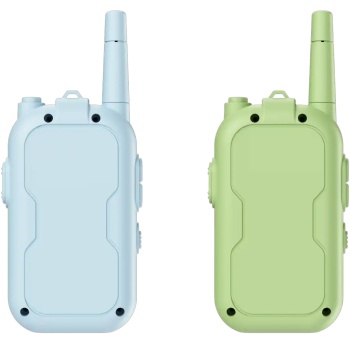 Preview: Kinder Video Walkie Talkie Set: 2 Tolle Funkgeräte mit Kamera für Spass im Freien & Drinnen, 2 Zoll Display, 200m Reichweite, Blau & Grün