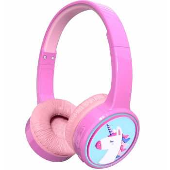 Preview: Kinder Bluetooth Kopfhörer kabellos, Pink: Robustes Headset mit Mikrofon & 85dB Gehörschutz für Schule, Lernen & Gaming – Sicher & Komfortabel