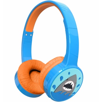 Preview: Kinder Bluetooth Kopfhörer kabellos, Blau: Robustes Headset mit Mikrofon & 85dB Gehörschutz für Schule, Lernen & Gaming – Sicher & Komfortabel