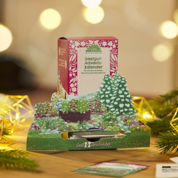 Saatgut-Adventskalender Winterlandschaft – 24 Überraschungen Gemüse Kräuter Blumen Samen - Geschenk für Gärtner & Hobbygärtner