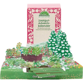 Preview: Saatgut-Adventskalender Winterlandschaft – 24 Überraschungen Gemüse Kräuter Blumen Samen - Geschenk für Gärtner & Hobbygärtner