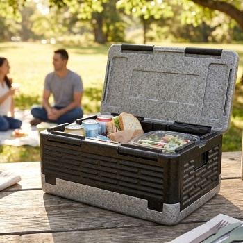 Multifunktionale Thermobox 40L: Praktische Kühl- und Warmhaltebox für Gastronomie, Lieferservice, Camping & Picknick, faltbar – Sicheres Transportieren