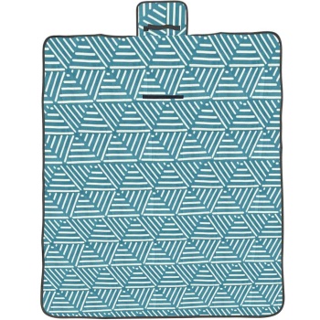 Preview: Picknickdecke in Türkis (150x130 cm), wasserdicht – Leicht, faltbar & ideal für Garten, Park, Strand, Camping und den Urlaub unterwegs