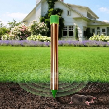 Preview: Wühltiervertreiber Effektiv & Tierfreundlich - Starker Vibrationsmotor & Quarzschwingungen gegen Maulwurf & Wühlmaus im Garten & Acker