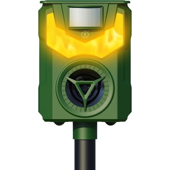 Preview: Effektiver Solar & USB Tiervertreiber mit Ultraschall & Flammenlicht – Zuverlässiger Schutz für Garten, Hof & Feld gegen Wildtiere, Katzen & Hunde