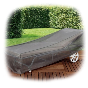Preview: Deluxe Abdeckplane für Rollliegen - Sonnenliegen Schutzhülle, anthrazit, 200x75x40/70 cm, UV- & wetterbeständig, passgenau