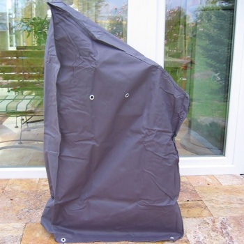 Deluxe Gartenstuhl-Abdeckung - Stapelstuhl Schutzhaube 65x65x150/110 cm - Gewebeverstärkte PE Plane 90g/m² - Witterungs- & Wetterfeste Stuhlhaube