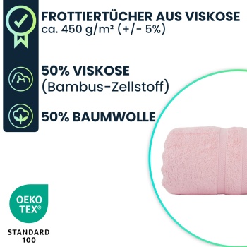 Preview: Sanftes Saunatuch OEKO-TEX 70x200 cm – Saugstarkes Duschtuch & Badetuch aus Bambus-Viskose & Baumwolle - seidig weich & schnelltrocknend 
