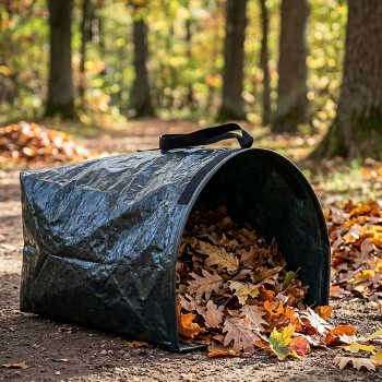 Faltbarer Gartenabfallsack 150l – Selbststehende Gartentasche mit Kehrkante & Tragegriff, Extrem Reißfestes 150g PE-Gewebe für Laub & Rasenschnitt