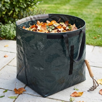 Preview: Faltbarer Gartenabfallsack 150l – Selbststehende Gartentasche mit Kehrkante & Tragegriff, Extrem Reißfestes 150g PE-Gewebe für Laub & Rasenschnitt