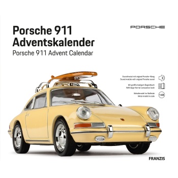 Porsche 911 Adventskalender als Modellauto-Bausatz in 1:43 mit Sound: Hochwertiges Retro-Sammler-Auto-Geschenk für Erwachsene & Kinder ab 14 Jahren